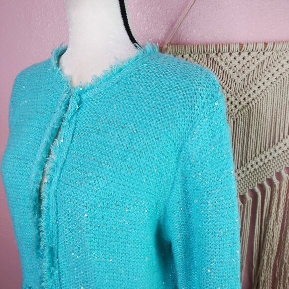 Sioni | Fringe Cardigan Sweater Medium - Picture 3 of 8